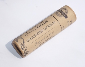 Plastic Free Lip Balm - Biodegradable, Natural, Botanical, Gloss, Lipstick, Makeup, Cosmetics, Large, Vermont