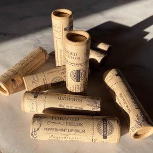 Plastic Free Lip Balm - Biodegradable, Natural, Botanical, Gloss, Lipstick, Makeup, Cosmetics, Large, Vermont