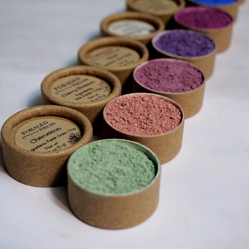 Natural Clay Eyeshadow Powder: Vegan, Zero Waste, Plant and Clay Based, Homemade, Simple, Ancient Makeup, NO MICA or FAKE ingredients image 1