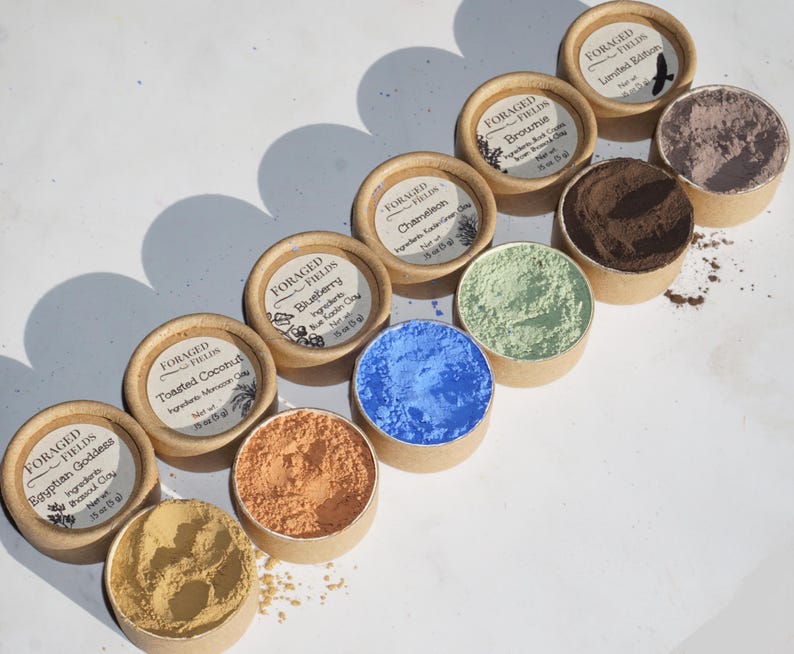Natural Clay Eyeshadow Powder: Vegan, Zero Waste, Plant and Clay Based, Homemade, Simple, Ancient Makeup, NO MICA or FAKE ingredients image 10