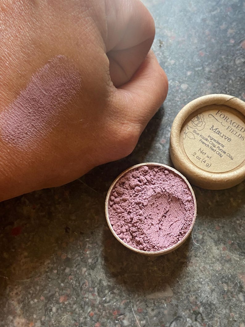 Natural Clay Eyeshadow Powder: Vegan, Zero Waste, Plant and Clay Based, Homemade, Simple, Ancient Makeup, NO MICA or FAKE ingredients image 8
