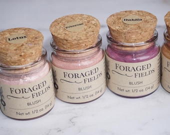 Handmade Natural Vegan Powder Blush: Clay & Plant Based, Zero Waste Makeup, Organic, No Additives or MICA, Sensitive Skin, READ DESCRIPTION