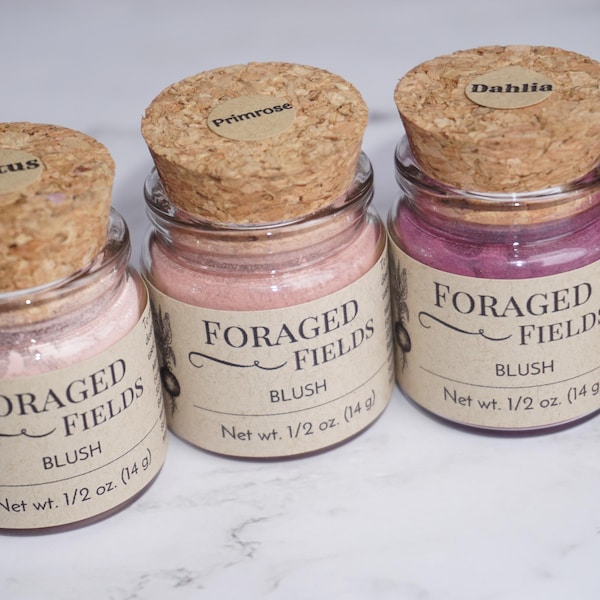 Homemade All Natural Powder Blush: Clay Based, Zero Waste Makeup, Organic, No Additives, Sensitive Skin, Sample Sizes, READ DESCRIPTION!