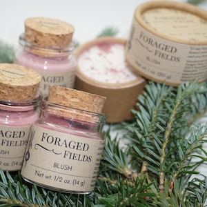 Handmade Natural Vegan Powder Blush: Clay & Plant Based, Zero Waste Makeup, Organic, No Additives or MICA, Sensitive Skin, READ DESCRIPTION