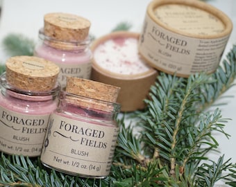 Handmade Natural Vegan Powder Blush: Clay & Plant Based, Zero Waste Makeup, Organic, No Additives or MICA, Sensitive Skin, READ DESCRIPTION