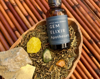 Transmute Internal Gem Elixir - w/ Serpentine, Sulphur, Phenakite, Pyrite Homeopathic