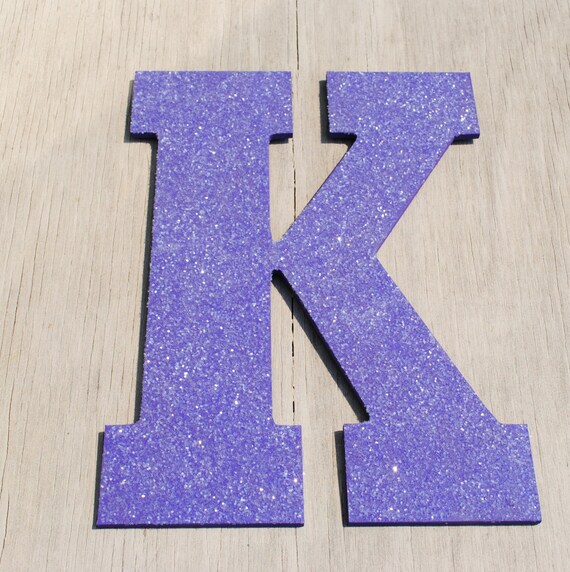 Large 13 Purple Glitter Wall Letters Girls Bedroom Decor Etsy