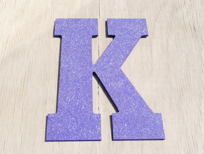 large 13 purple glitter wall letters girls bedroom decor etsy
