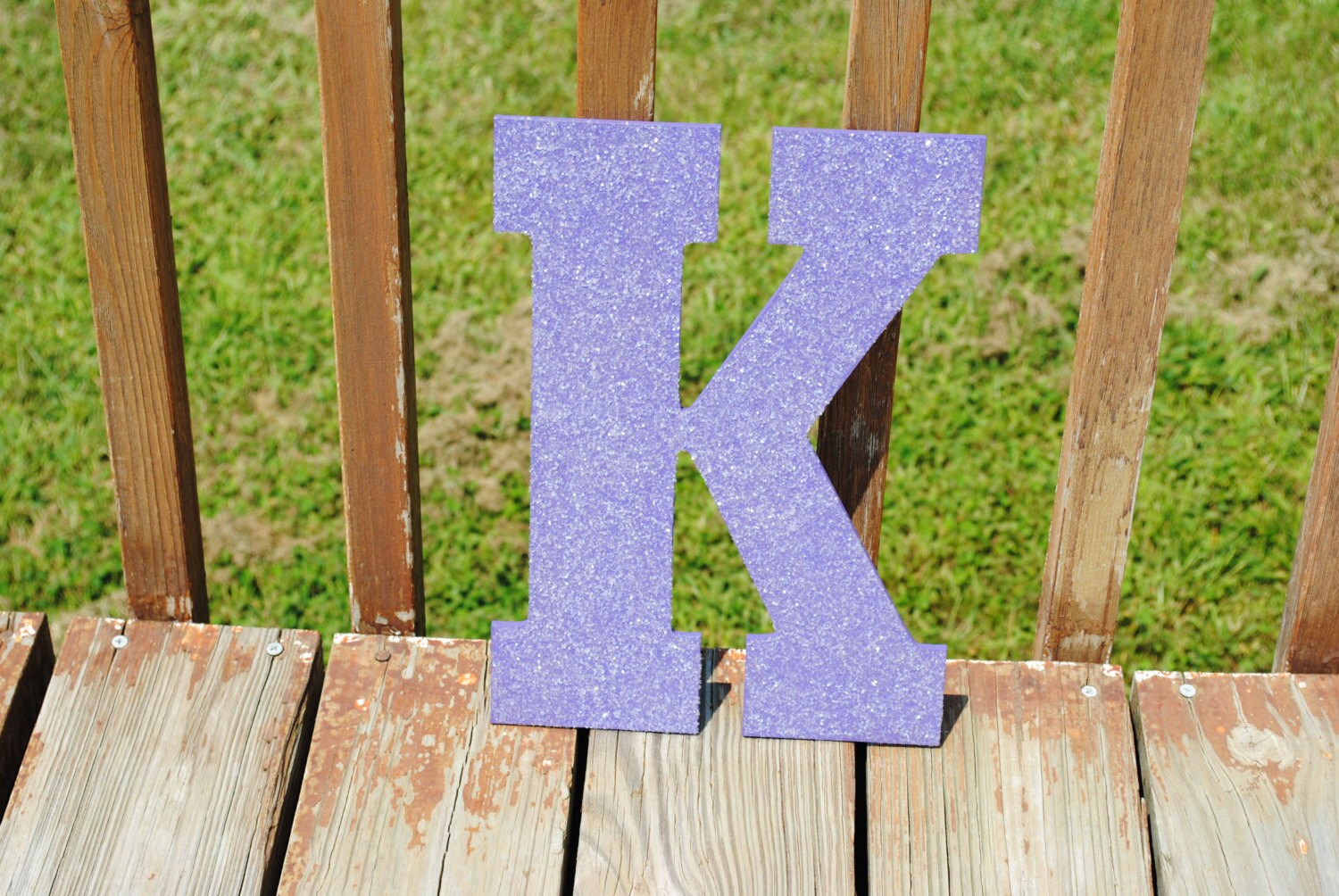 Large 13 Purple Glitter Wall Letters Girls Bedroom Decor