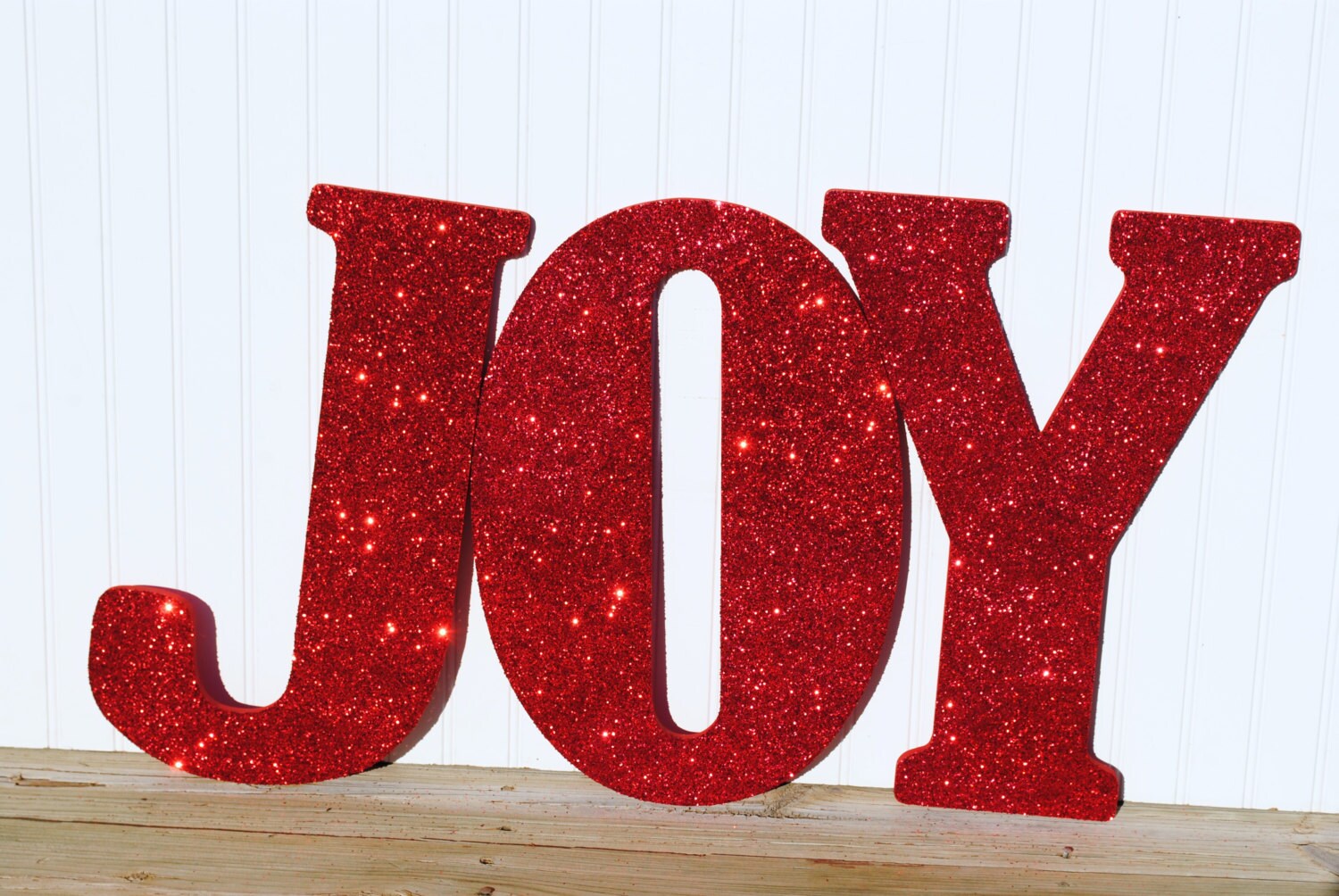 Decorative 18 JOY Red Glitter Wall Letters Girls Etsy