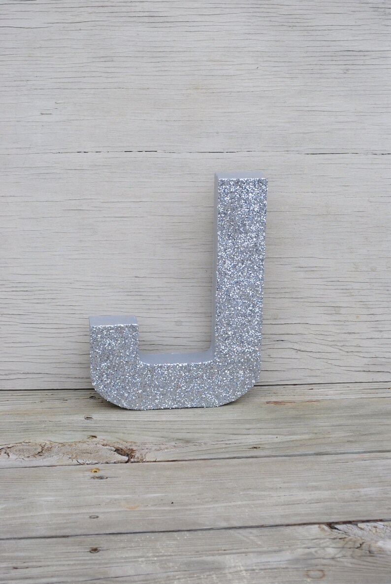Wedding Reception Decor Decorative Silver Glitter 12 Stand Up Wall Letters Photo Prop Birthday Decoration Engagement