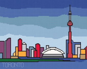 Tremendous Toronto: Abstract Impressions Cross Stitch Pattern