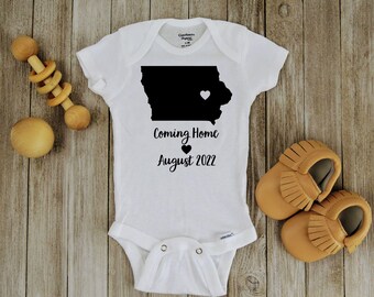 Iowa Birth Announcement, Iowa Onesie, Iowa Coming Home, Born in Iowa