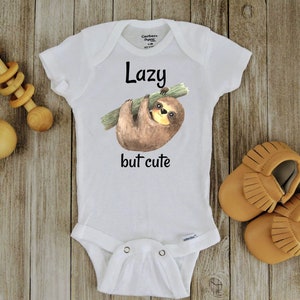 Lazy but cute Sloth Onesie, Cute baby Onesie, Funny baby Onesie, I love to nap baby sloth clothing, Lazy day shirt