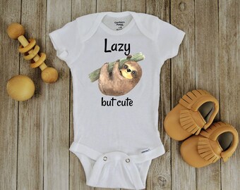 Lazy but cute Sloth Onesie, Cute baby Onesie, Funny baby Onesie, I love to nap baby sloth clothing, Lazy day shirt
