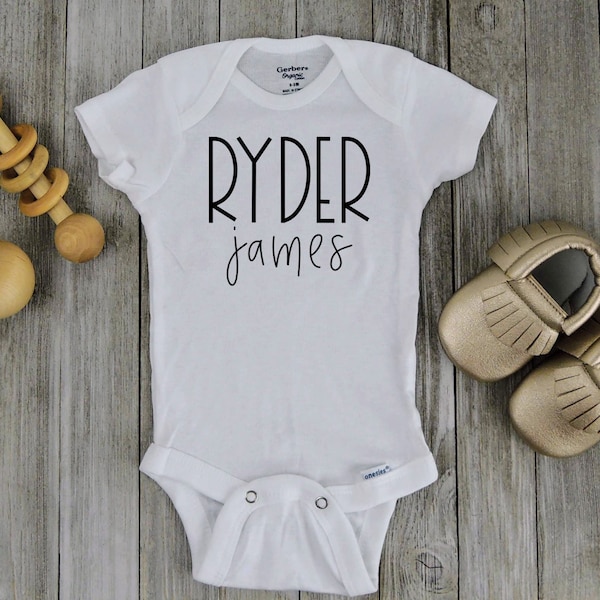 Custom Name Onesie, Cute Baby Clothes, Monogrammed Onesie, Boy Custom baby Onesie