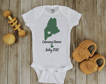 Maine Birth Announcement, Maine Onesie, Maine Coming Home, Born in Maine