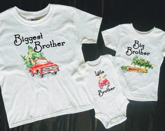 Big Brother Announcement Shirt, Sibling Christmas Shirts, Matching Christmas Shirts