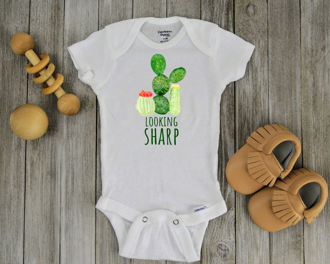 Cactus Onesie, Looking Sharp Bodysuit, Funny Baby Onesie, Cute Baby