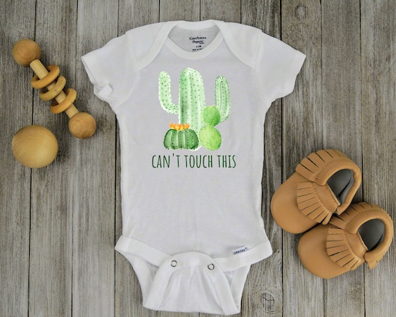 Can't Touch This Baby Onesie, Succulent Cactus Baby Shower Gift