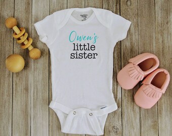 Custom Name Onesie, Sibling Onesie,  Newborn coming home outfit, cute baby Onesie, Personalized Onesie, Sibling name onesie