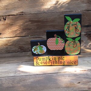 Autumn theme Pumpkin four Blocks.