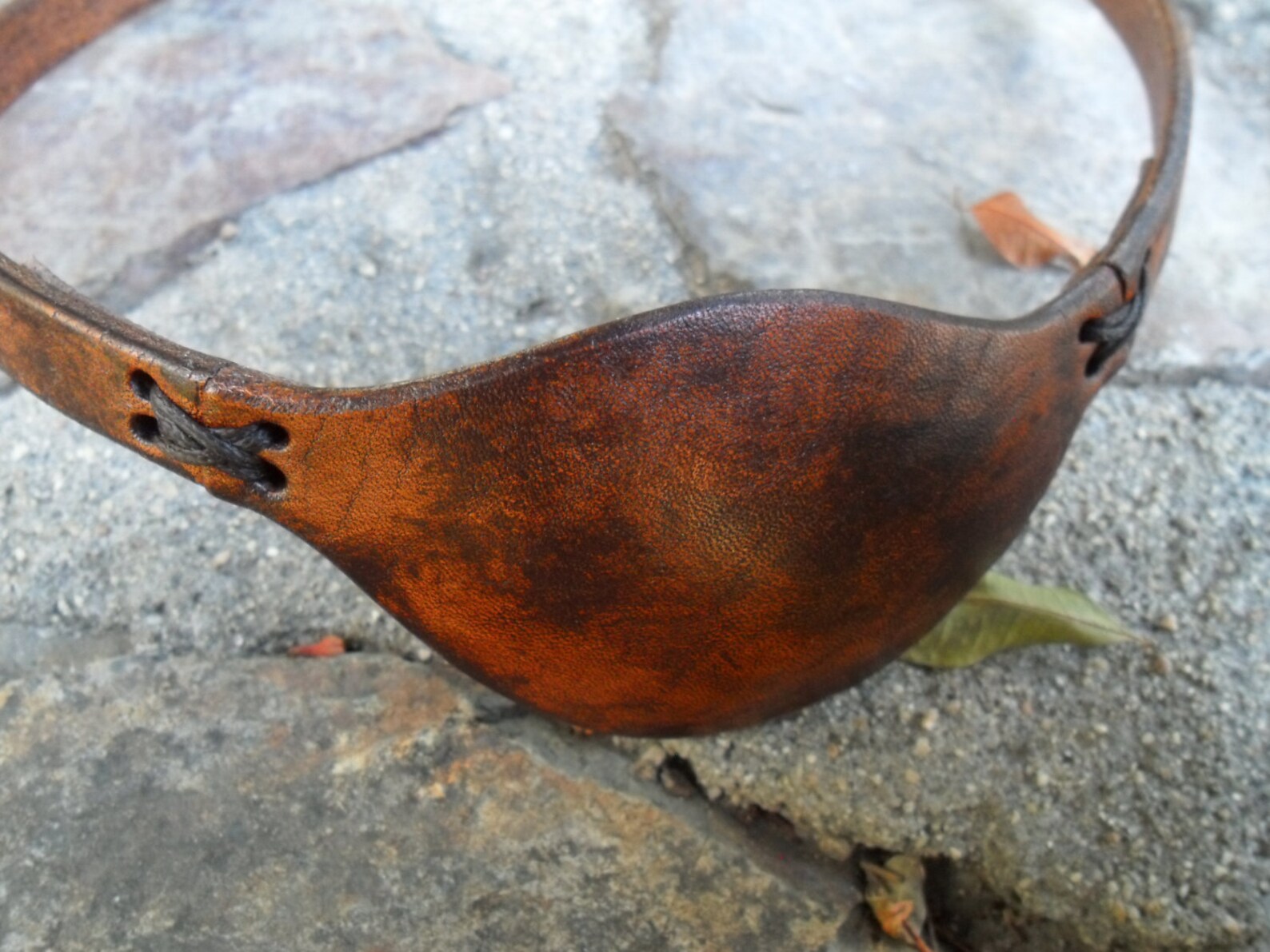 W.T.O Custom Handmade Leather Eye Patch Aged Brown Pirate Etsy