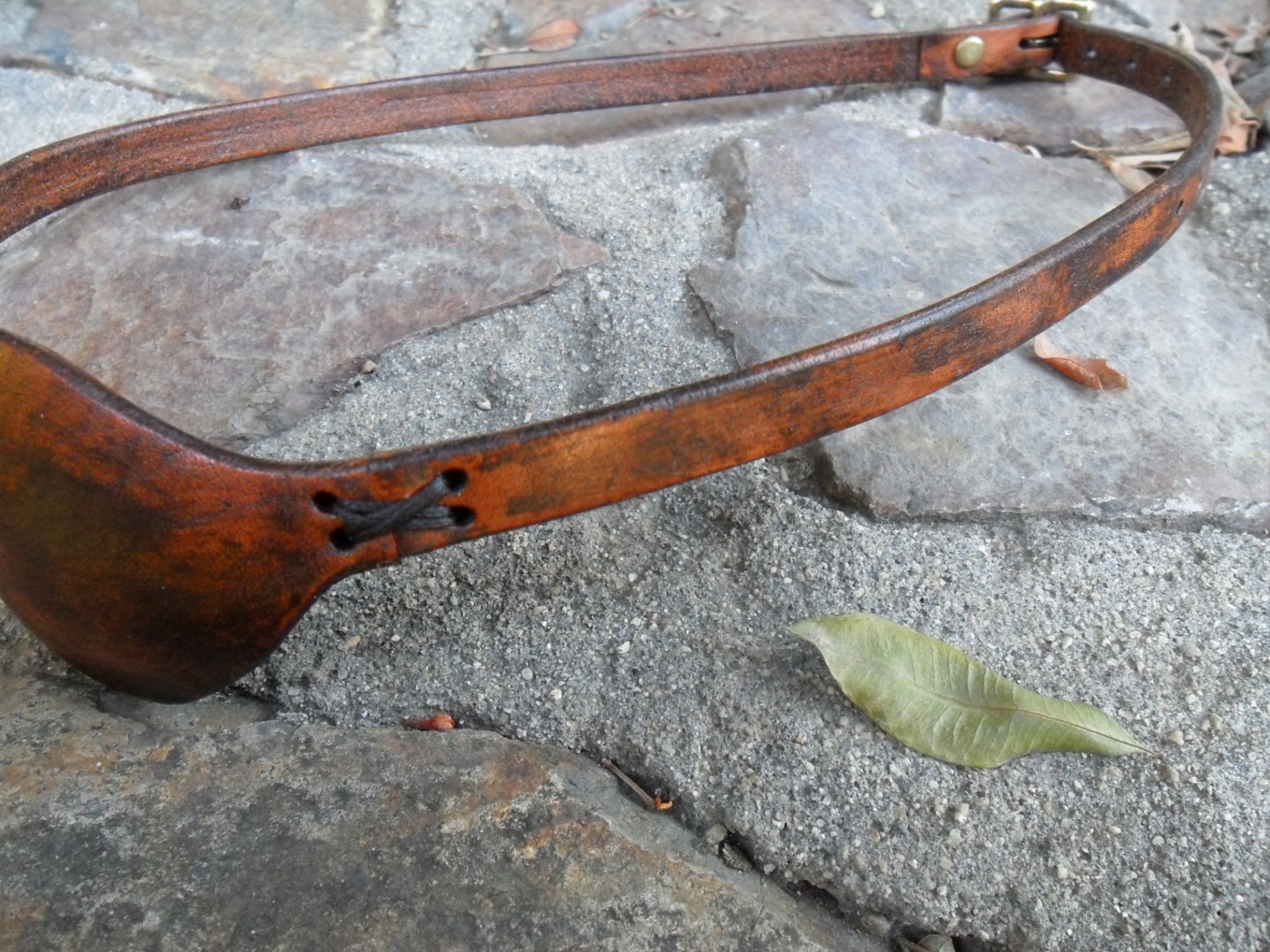 W.T.O Custom Handmade Leather Eye Patch Aged Brown Pirate Etsy