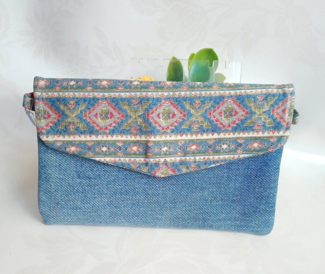 Fabric Wallet, Denim Pouch, Textile Wallet, Women's Wallet - Etsy