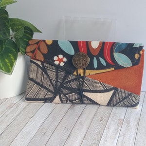 Portefeuille textile, portefeuille femme,  porte carte, étui de téléphone