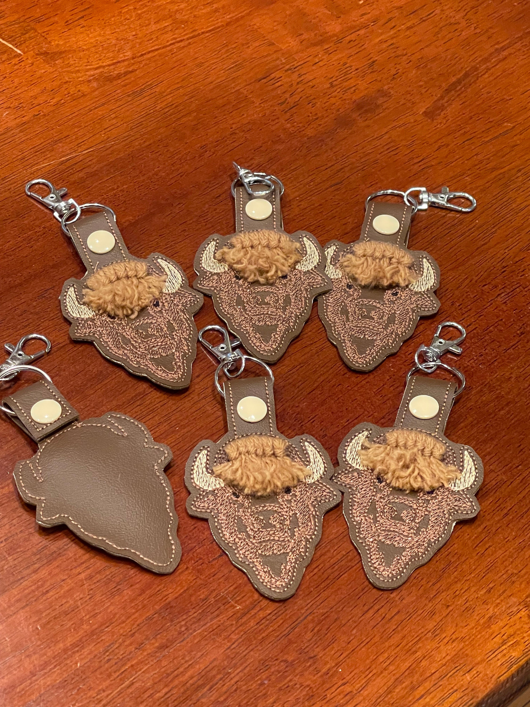 Bison, Buffalo Design Key Chain, Key Fob - Etsy