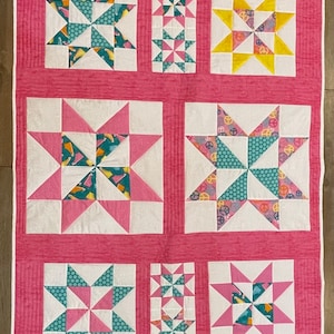 Soft and snuggly Star Quilt (Crib Size approx. 42 x 58)-In Stock and Ready
