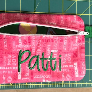 Zippered Pouch Made with Girl Scout Fabric