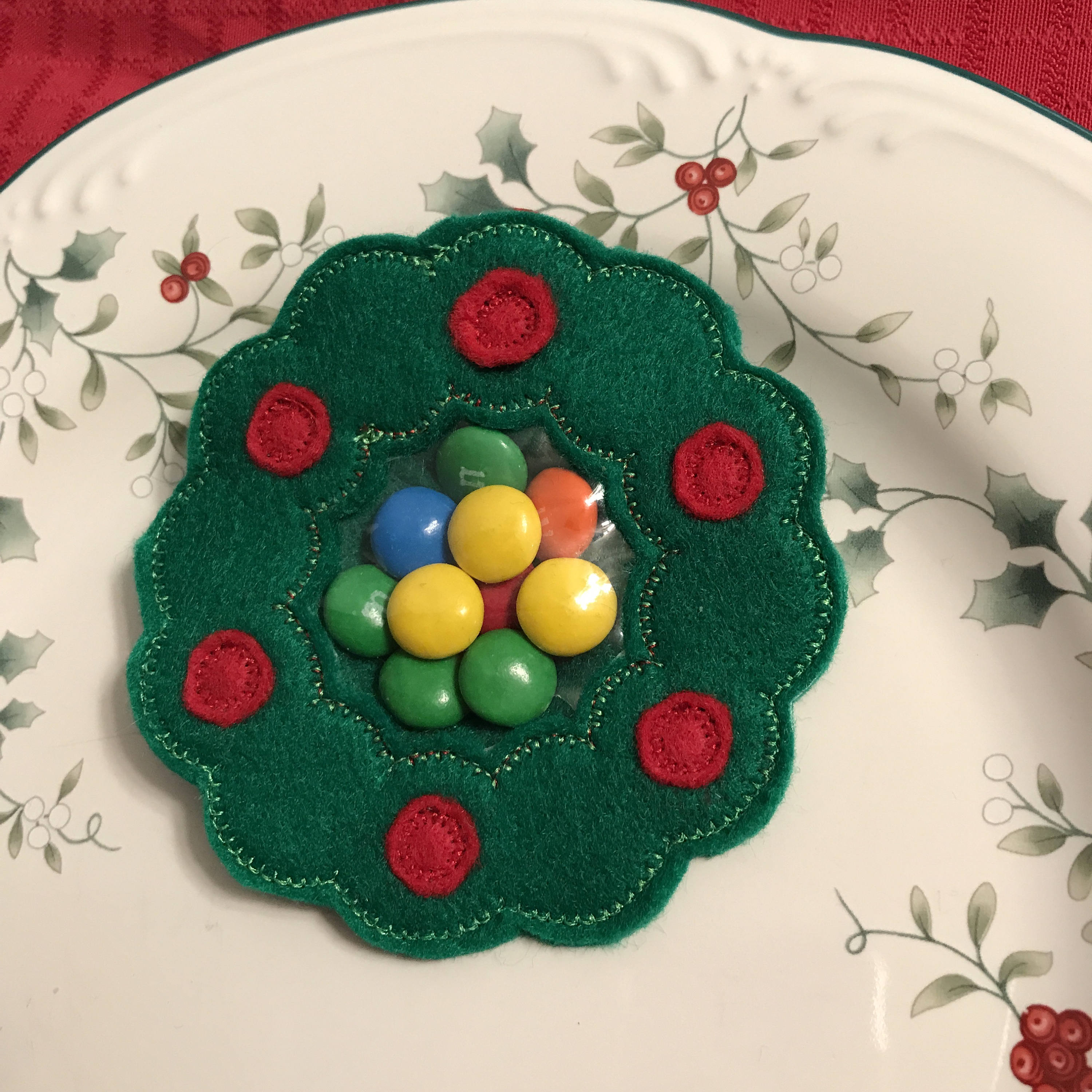 Christmas Tree Wreath Holiday Place Setting Favor | Etsy