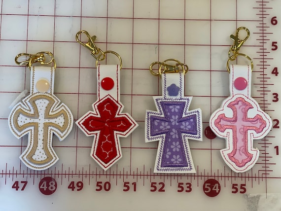 Christian Cross Keyring Car Keychain Leather Keyfob God Key Chain Ring Fob Gift Christian Cross Keyring Car Keychain Leather Keyfob God Key Chain Ring Fob Gift