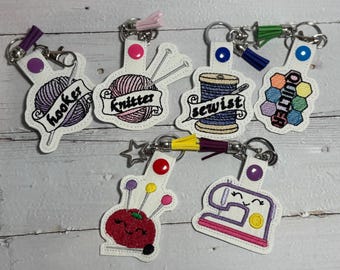 Sewing, Knitting, Crocheting, Quilting-Crafters' Key Chains