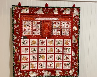 Advent Calendars, Santa's Sweet Shop Fabric , Christmas Countdown, Christmas Peppermint Candy