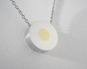 Brass Inlay Necklace – Minimalist Contemporary Jewelry – Mixed Metal Jewelry