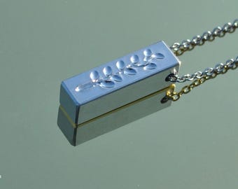 10 Year Anniversary Gift for Wife – Aluminum Necklace – Aluminum Jewelry – Aluminum Anniversary – Personalized Gift – Olive Branch Necklace