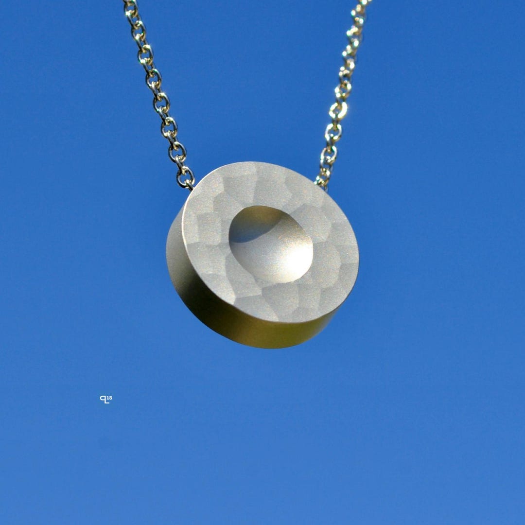 10 Year Anniversary Gift – Stone Finish Aluminum Anniversary Necklace ...