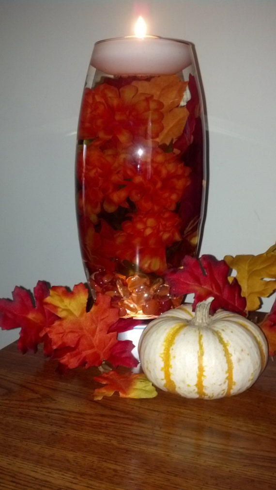 Thanksgiving Floating Candle Vase Fall Floating Candle Etsy