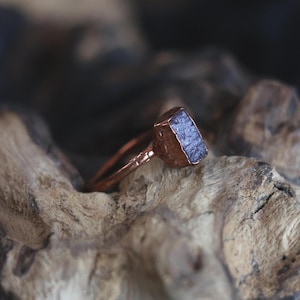 Natural Raw Ruby Copper ring- Size 8.5- July Birthstone- Birthstone copper ring- Gifts for her- Ready to ship!