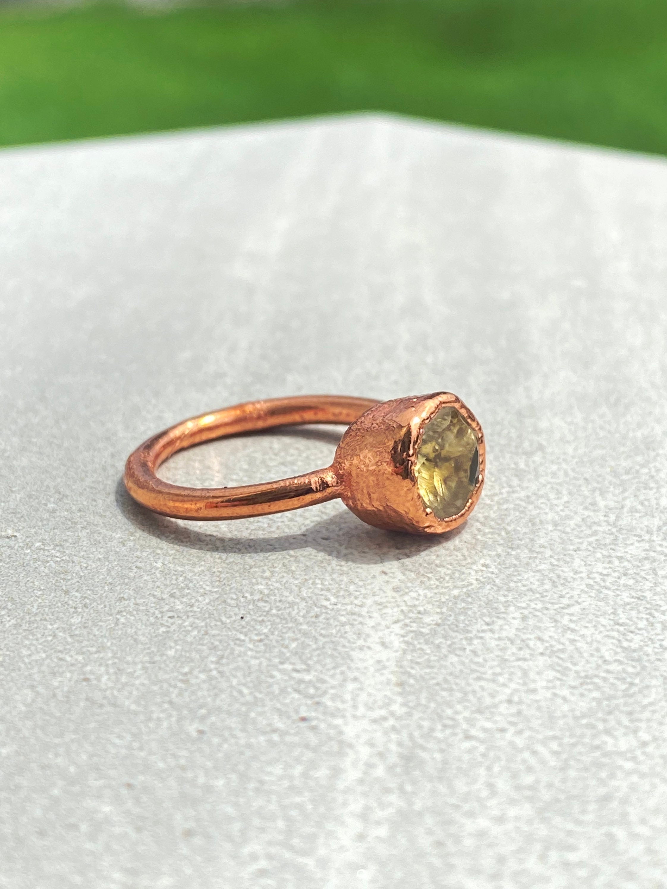 Topaz copper ring deals