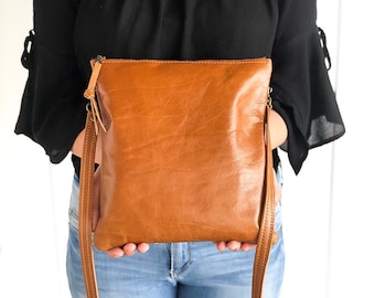 Last One, Leather Crossbody bag, Leather Purse, Leather Clutch, Leather Zippered Pouch, Leather Small Messenge