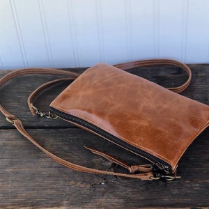 Small Leather Crossbody Bag, Convertible Leather Clutch, Leather ...