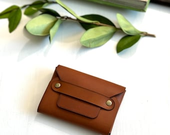 Personalized Leather Card Wallet, Mini Clutch, Minimalist Wallet, Gift Card Wallet, Monogram