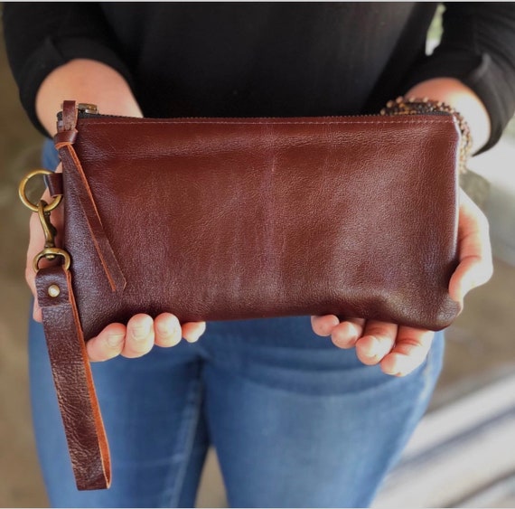 Wristlet Wallet in Brown