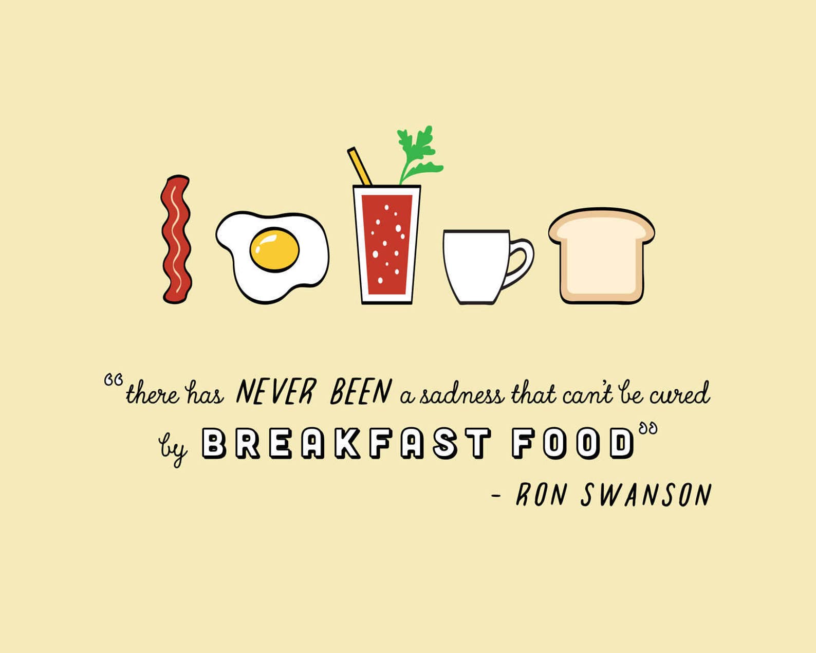Ron swanson breakfast food etsy