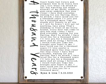 A Thousand Years Vintage Heart Quote Song Lyric Print