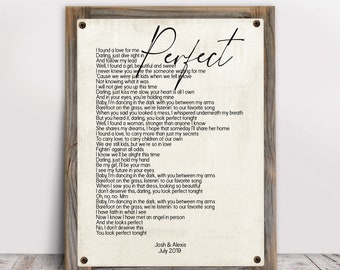 Perfect Ed Sheeran Etsy